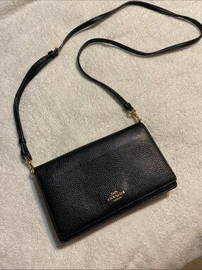 Coach Black Leather Small Crossbody